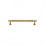 M Marcus Heritage Brass Partial Knurled Design Cabinet Pull with Rose 96mm Centre to Centre